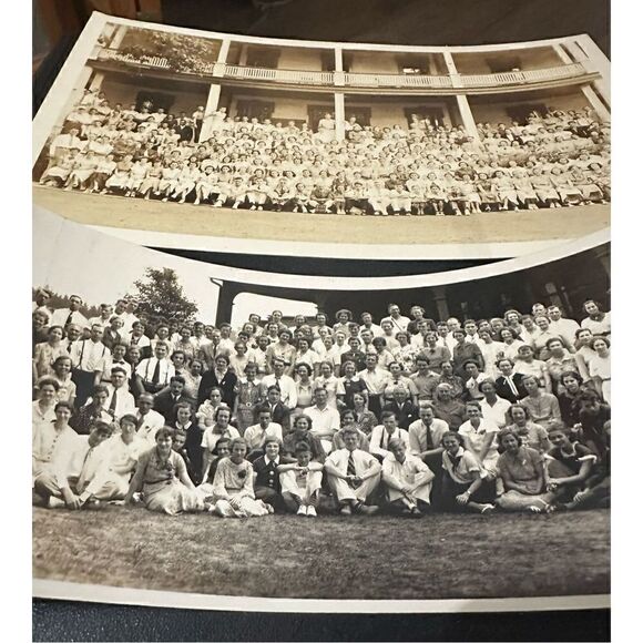 Vintage Group Work Photos 1930s 10” long Men Women Landscape - Picture 2 of 8